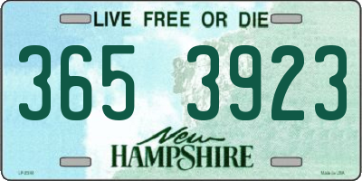 NH license plate 3653923