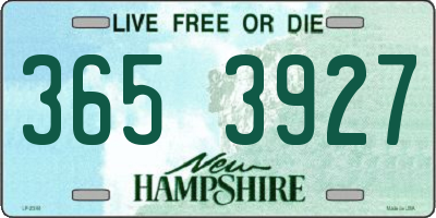 NH license plate 3653927