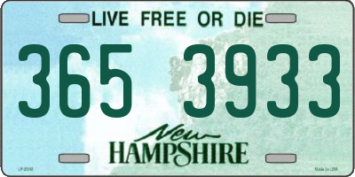 NH license plate 3653933