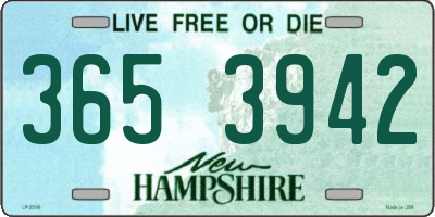 NH license plate 3653942