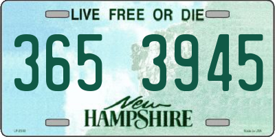 NH license plate 3653945