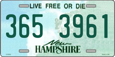 NH license plate 3653961