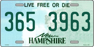 NH license plate 3653963
