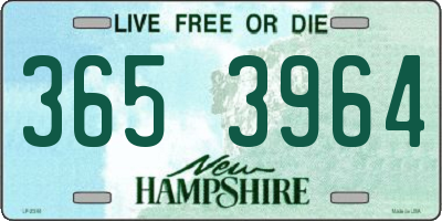 NH license plate 3653964