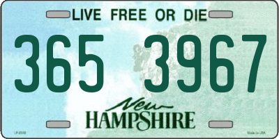 NH license plate 3653967