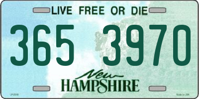 NH license plate 3653970