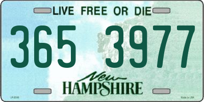 NH license plate 3653977