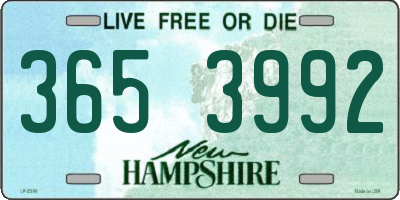 NH license plate 3653992