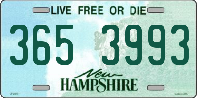 NH license plate 3653993
