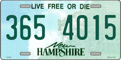 NH license plate 3654015