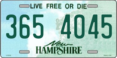 NH license plate 3654045