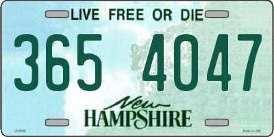 NH license plate 3654047