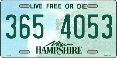 NH license plate 3654053