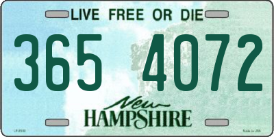 NH license plate 3654072