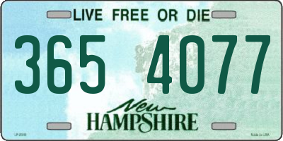 NH license plate 3654077