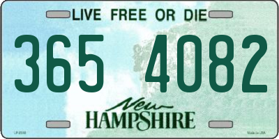 NH license plate 3654082