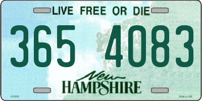 NH license plate 3654083