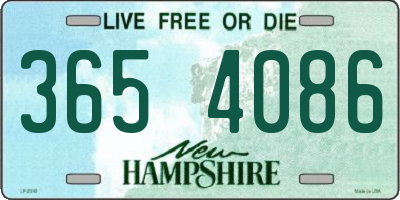 NH license plate 3654086