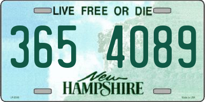 NH license plate 3654089