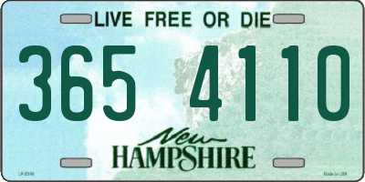 NH license plate 3654110