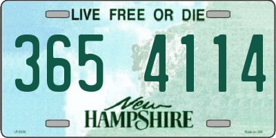 NH license plate 3654114