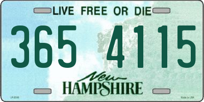 NH license plate 3654115
