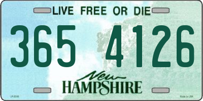 NH license plate 3654126