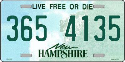 NH license plate 3654135
