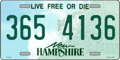 NH license plate 3654136
