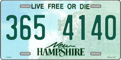NH license plate 3654140