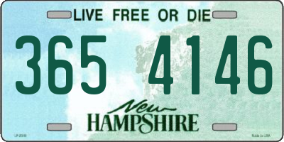 NH license plate 3654146