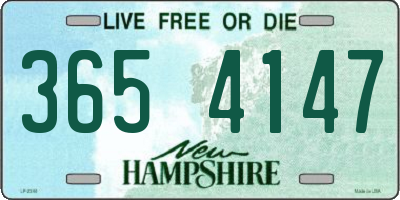 NH license plate 3654147