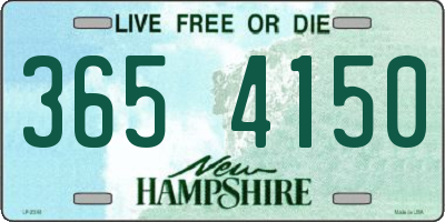 NH license plate 3654150