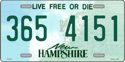 NH license plate 3654151