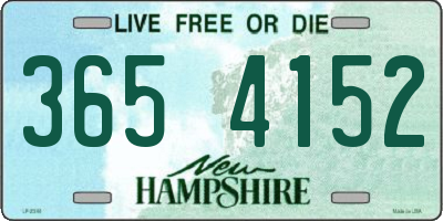 NH license plate 3654152