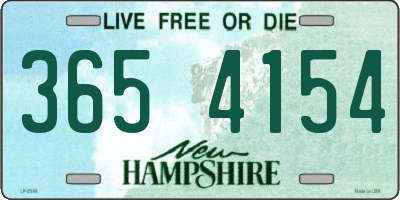 NH license plate 3654154