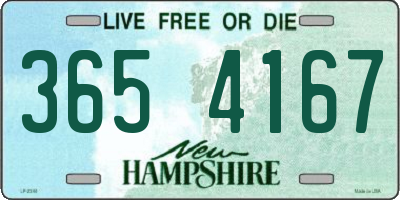 NH license plate 3654167