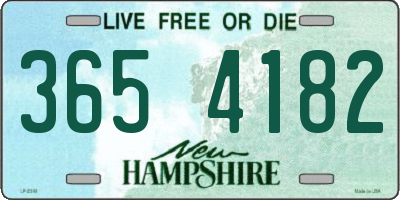 NH license plate 3654182