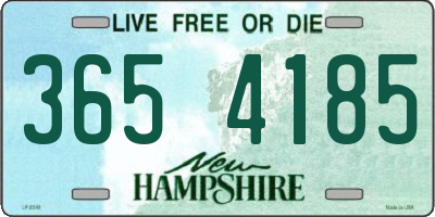 NH license plate 3654185