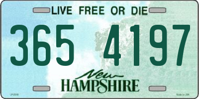 NH license plate 3654197