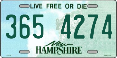 NH license plate 3654274