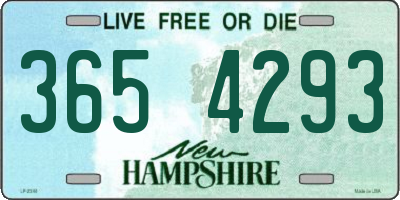 NH license plate 3654293