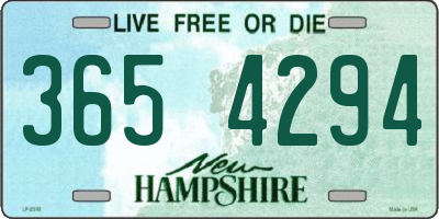 NH license plate 3654294