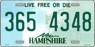 NH license plate 3654348