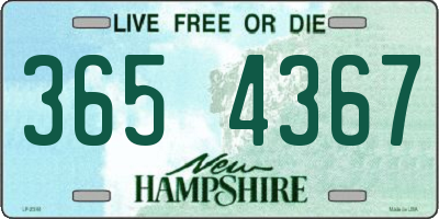 NH license plate 3654367