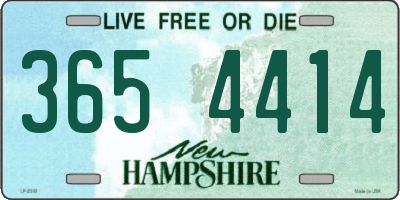 NH license plate 3654414