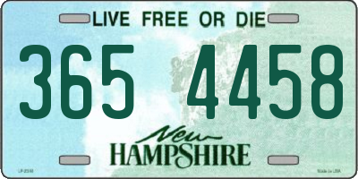 NH license plate 3654458