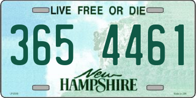 NH license plate 3654461
