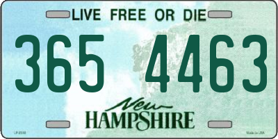NH license plate 3654463