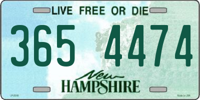 NH license plate 3654474
